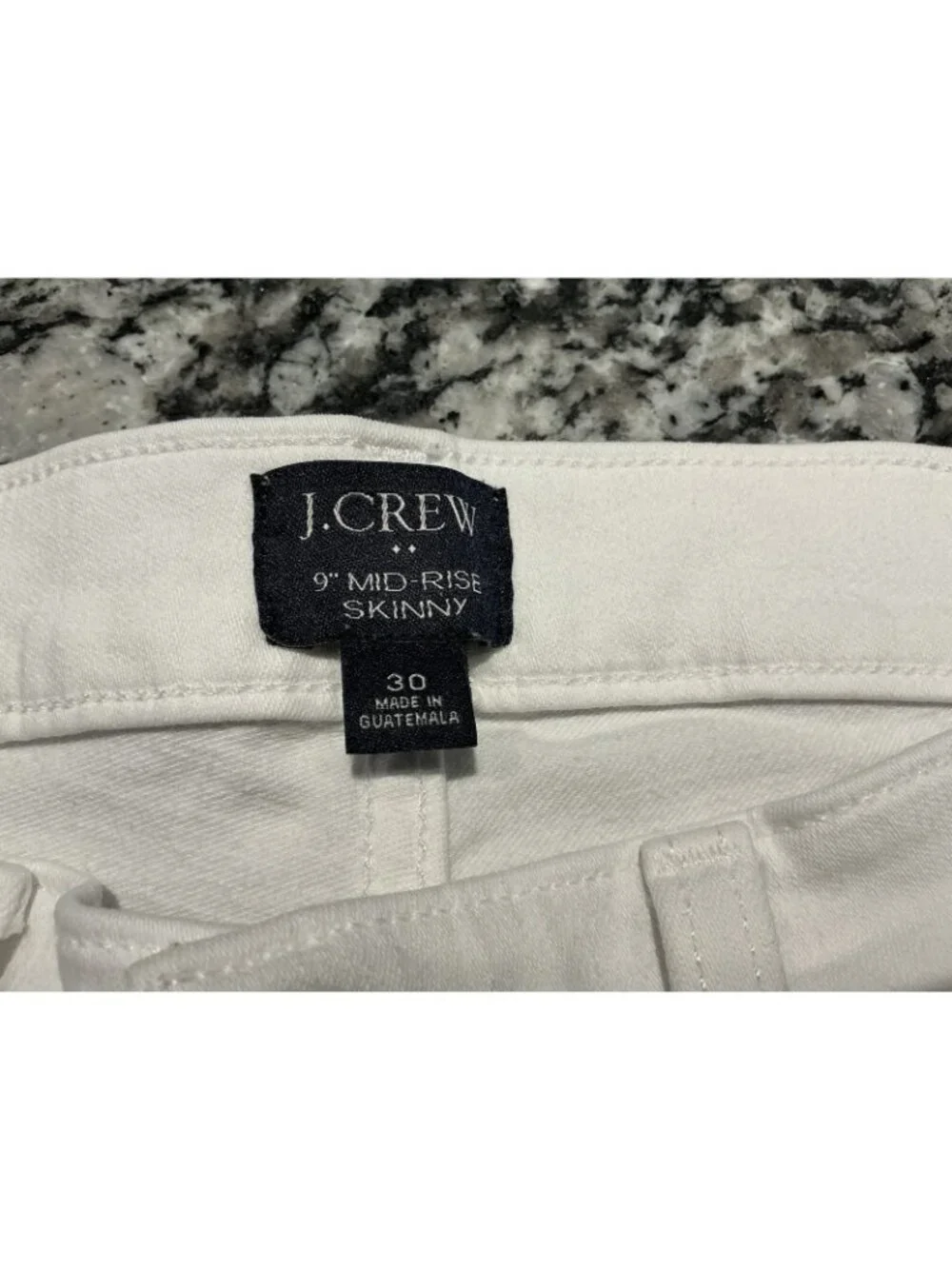 J. Crew White Jean Size 30 Women’s White 9” Mid-Rise Skinny Fit - Picture 8 of 11
